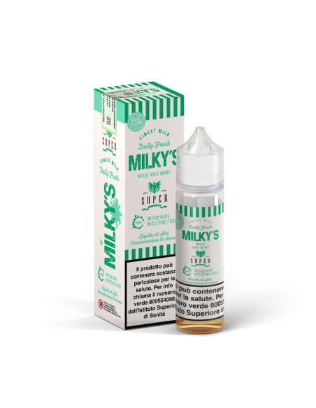 Milky's Milk and Mint Mix&Vape Super Flavor - 0mg - 30ml Latte e Menta - Vaporart