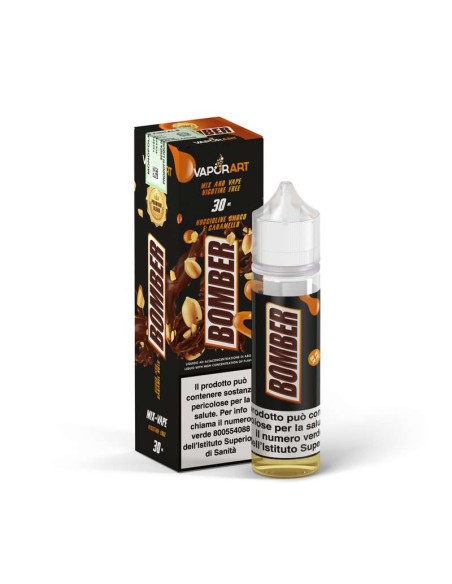 Bomber Mix&Vape 30 ml 0mg  Barretta di Noccioline e Caramello ricoperta di Cioccolato - Vaporart