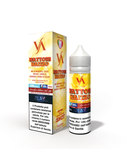 Hattori Hanzo Play Aroma Shot 20ml 0mg Whiskey Mandorle Vaniglia e Cocco - Valkiria (CON TASSELLO)