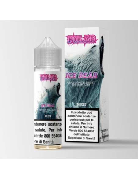 Ice Bear Aroma Shot 20ml 0mg Uva Fragola Mirtillo Frutti Rossi Menta - TNT Vape (CON TASSELLO)
