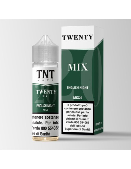 Twenty Mix English Night Aroma Shot 20ml 0mg Tabacco Virginia Kentucky Burley Cavendish Sant Andrès - TNT Vape (CON TASSELLO)