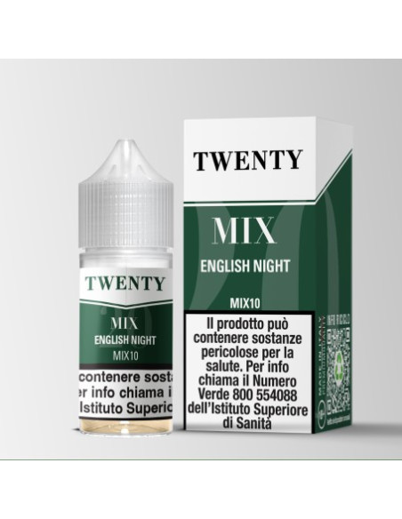 Twenty Mix English Night Mini Shot Aroma 10+10 Virginia Kentucky Burley Cavendish e Sant Andrès  - TNT Vape (CON TASSELLO)