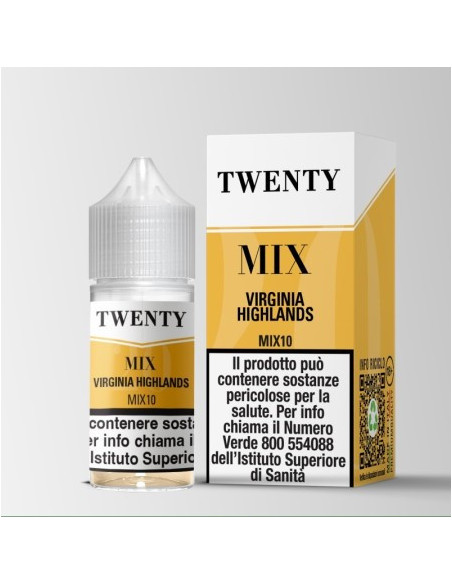 Twenty Mix Virginia Highlands mini Shot Aroma 10+10 Tabacco Virginia  - TNT Vape (CON TASSELLO)