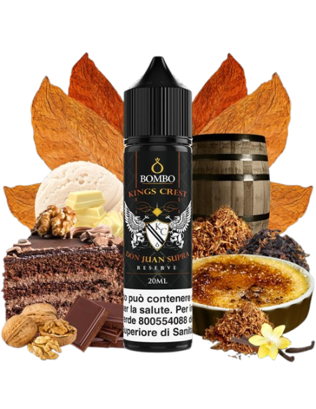 Don Juan Supra Reserve Aroma shot 20ml Torta al Cioccolato, Burro di Noci Pecan, Panna e Tabacco caramellato - Kings Crest