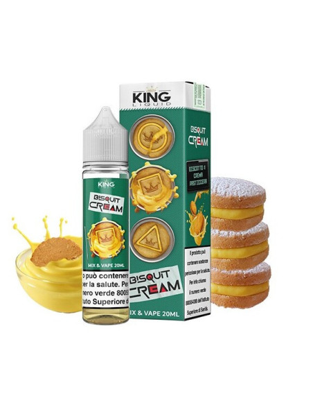 Bisquit Cream Liquido Mix&Vape 20+40 Crema Pasticcera e Biscotti Burrosi - King Liquid (CON TASSELLO)