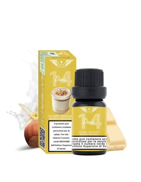 David - CLASSIC - Aroma Concentrato 10ml Custard, Cioccolato Bianco e Nocciola - Holy Vape (CON TASSELLO)