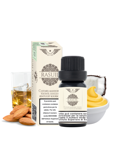 Rasuil - PREMIUM - Aroma Concentrato 10ml Custard, Mandorle Tostate, Cocco e Kentucky Bourbon - Holy Vape (CON TASSELLO)