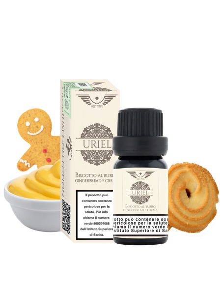 Uriel - PREMIUM - Aroma Concentrato 10ml Biscotto al Burro, Gingerbread e Crema - Holy Vape (CON TASSELLO)